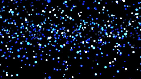 Blue-glittering-light-spheres-on-black