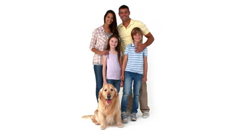 Happy-family-with-their-pet-dog-