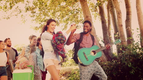 Hipsters-arriving-at-a-music-festival