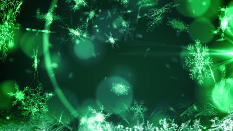 Seamless-snowflakes-falling-on-green