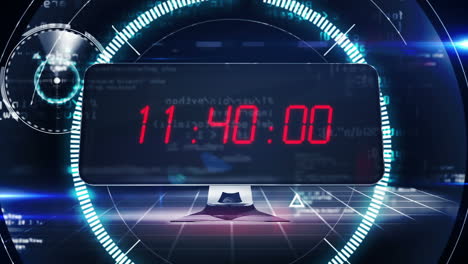 Countdown-Bis-0-Auf-Dem-Computerbildschirm-Im-Tech-Stil