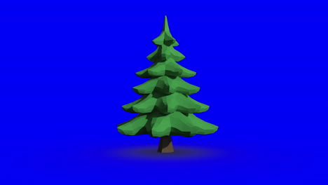 Rotierender-Tannenbaum-Auf-Blauem-Bildschirm