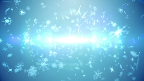 Seamless-snowflakes-falling-in-blue
