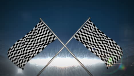 Checkered-flag-in-flashing-arena
