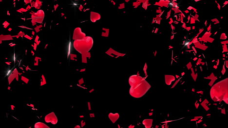 Red-heart-thumping-on-black-background