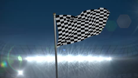 Checkered-flag-in-flashing-arena