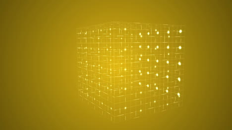 Grid-moving-on-yellow-background-