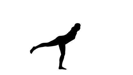Silhouette-Einer-Frau-Beim-Yoga