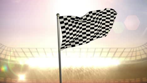 Checkered-flag-in-flashing-arena