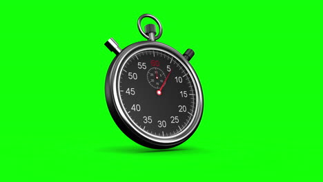 Stopwatch-on-green-background