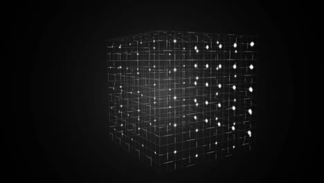 Grid-moving-on-black-background-