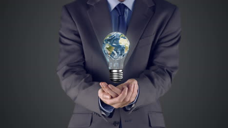 Businessman-presenting-light-bulb-with-hands