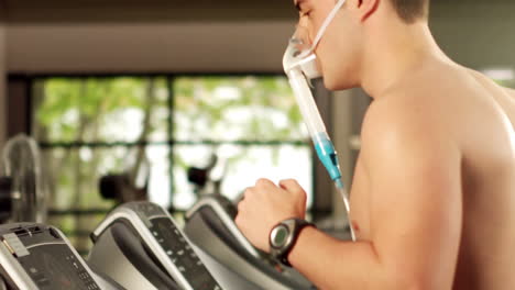 Man-doing-fitness-test-on-treadmill