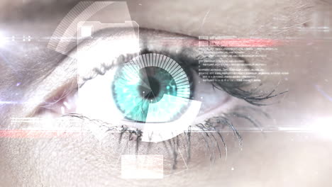 Augenscannen-über-Eine-Futuristische-Schnittstelle-