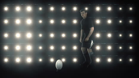 Rugby-player-kicking-rugby-ball
