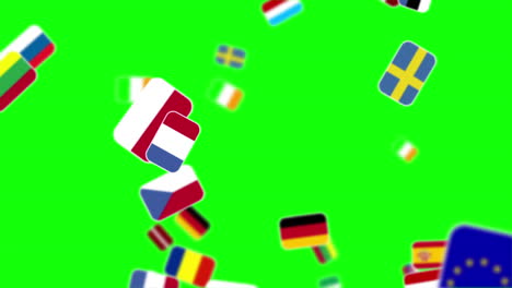Banderas-Nacionales-Cayendo-En-Pantalla-Verde-
