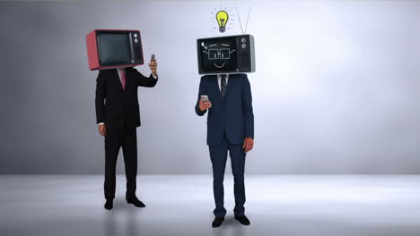 Businessmen-with-tv-on-his-head
