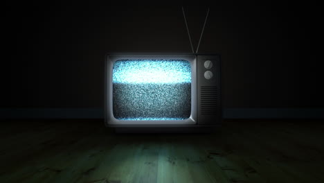 Old-fashioned-tv-with-static