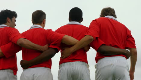 Team-mates-lining-up-together