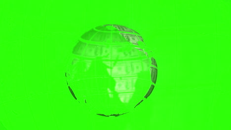 Earth-made-of-dollars-spinning-on-green-screen-background