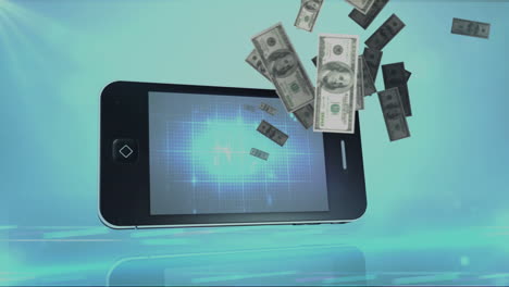 Geld-Kommt-Aus-Einem-Smartphone