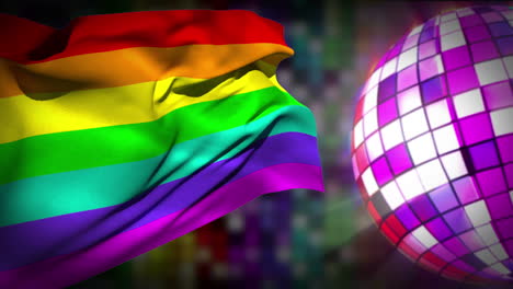 Bola-De-Discoteca-Que-Gira-Con-La-Bandera-Del-Orgullo-Gay