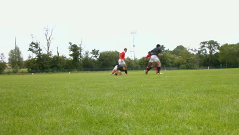 Rugby-Spieler-Trainieren-Zusammen