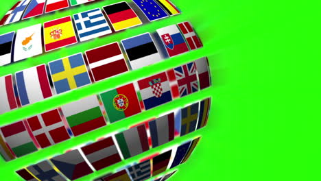 Nationals-flags-of-European-country-turning-on-green-screen-