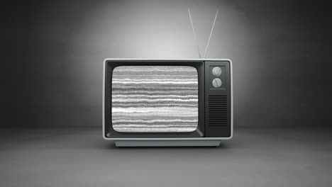Old-fashioned-tv-with-static