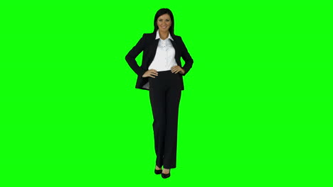 Businesswoman-smiling-at-the-camera