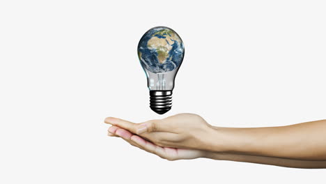 Hands-presenting-light-bulb-with-earth