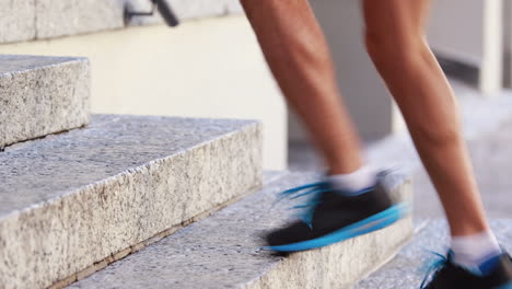 Man-jogging-on-stairs-