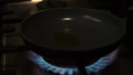 Gas-stove-with-flame-turning-on