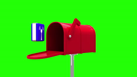 Wifi-icon-in-the-mailbox-on-green-background