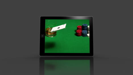 Bildschirme-Von-Mediengeräten-Zeigen-Casinoszenen