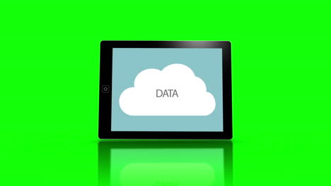 Bildschirme-Von-Mediengeräten-Zeigen-Cloud-Computing