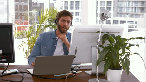 Creative-businessman-in-a-video-conference