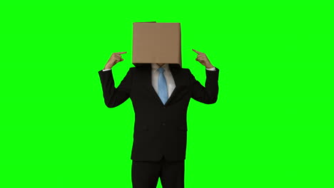 Businessman-standing-with-box-over-his-head-