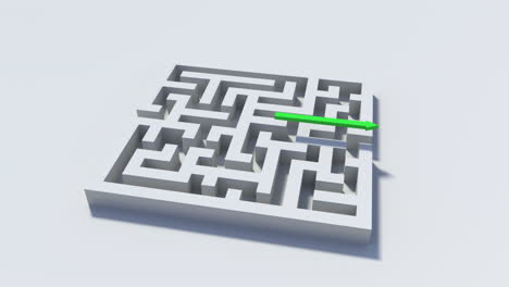 Green-line-going-over-the-maze-to-bypass-it