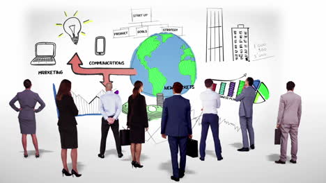 Business-team-watching-brainstorm-doodle