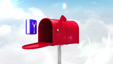 Wifi-icon-in-the-mailbox-on-blue-sky-background