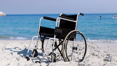 Black-wheelchair-on-the-beach
