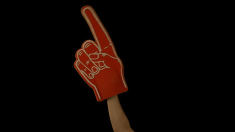Supporter-waving-foam-finger