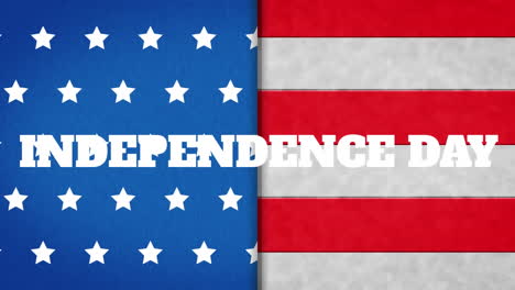 Animation-of-independence-day-text-over-star-shapes-and-stripes