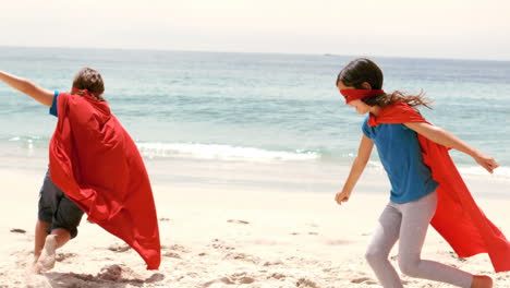 Smiling-children-dressed-as-superman