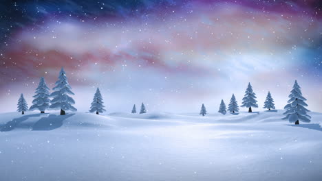 Animation-Einer-Wunderschönen-Winterlandschaft