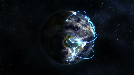 Tierra-Sombreada-Con-Conexiones-Azules-En-Movimiento-Con-Nubes-En-Movimiento-Con-Imagen-De-La-Tierra-Cortesía-De-La-NASA.