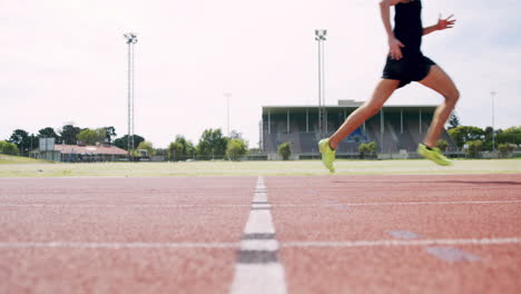Athlete-running-on-the-running-track