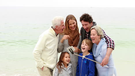 Familie-Macht-Zusammen-Selfie