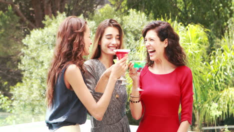 Attractive-women-having-a-drink-outdoor